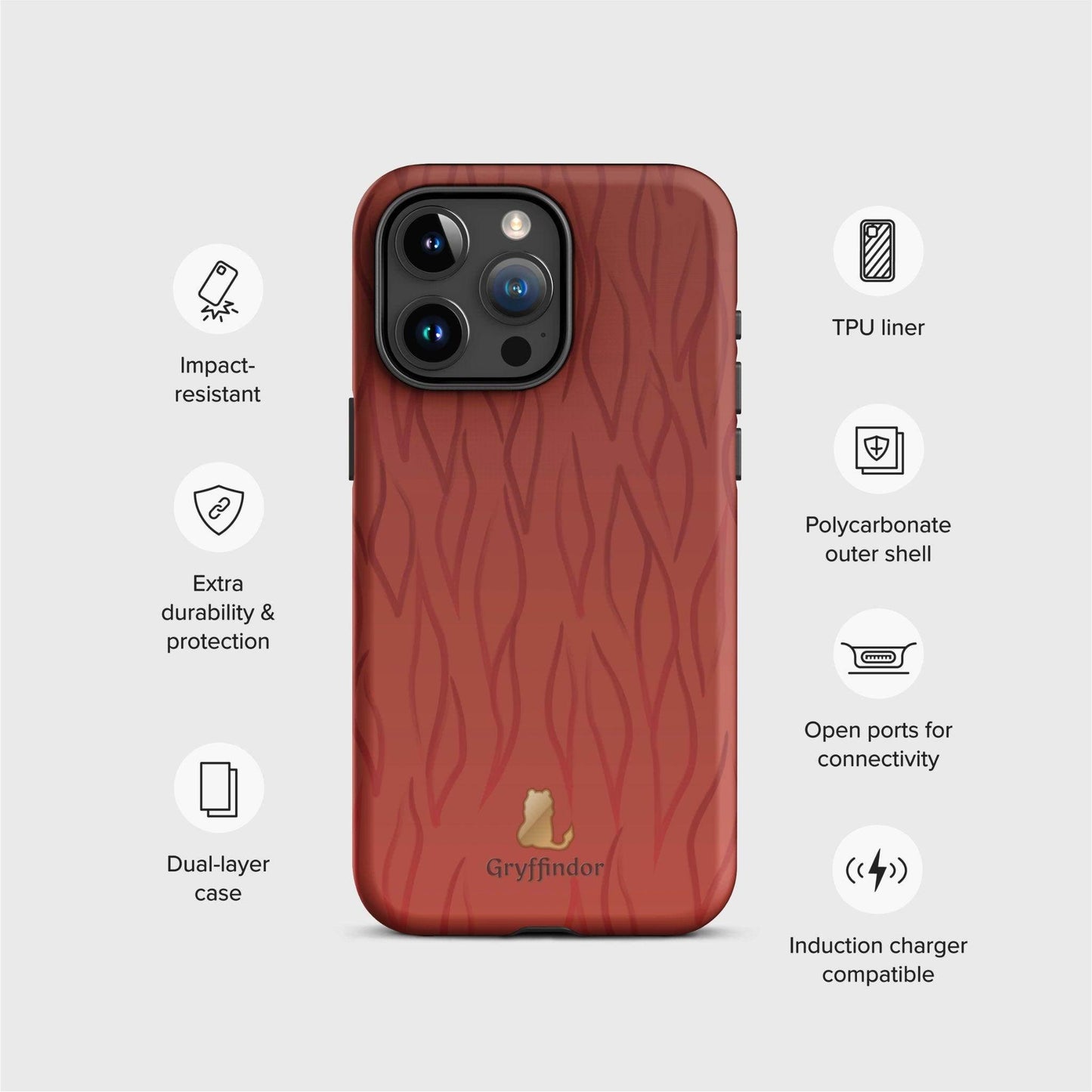 Gryffindor-Inspired Phone Case - Mini Tigress Studio