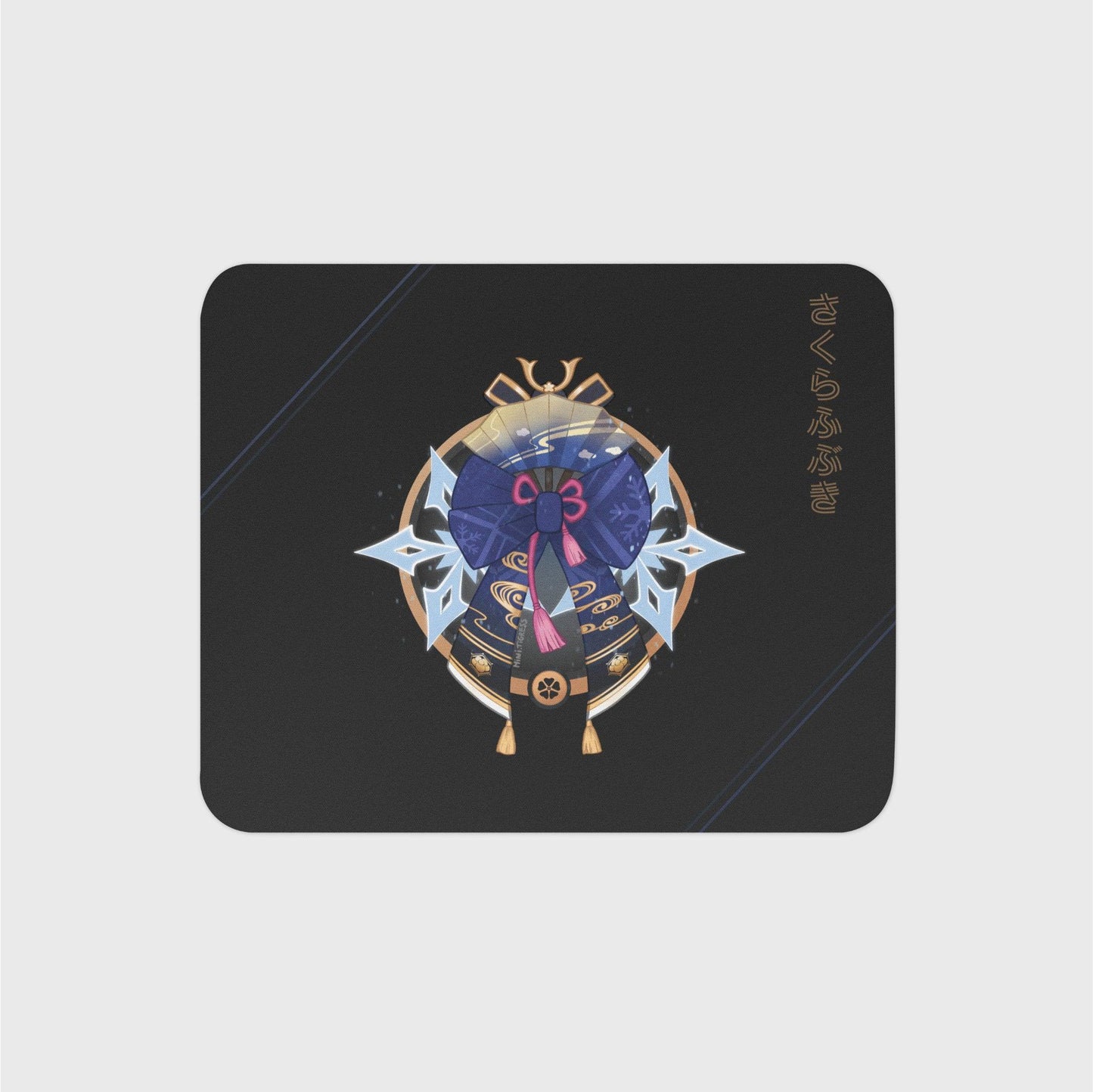 GI Frostflake Heron - Ayaka Mouse Pad - Mini Tigress Studio