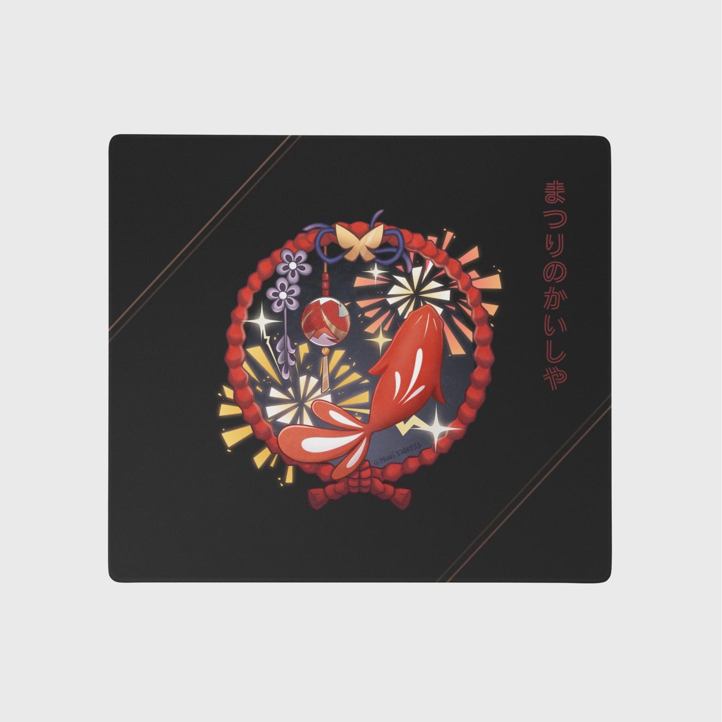 GI Frolicking Flames - Yoimiya Large Mouse Pad - Mini Tigress Studio