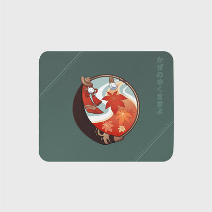 GI Scarlet Leaves Pursue Wild Waves - Kazuha Mouse Pad - Mini Tigress Studio