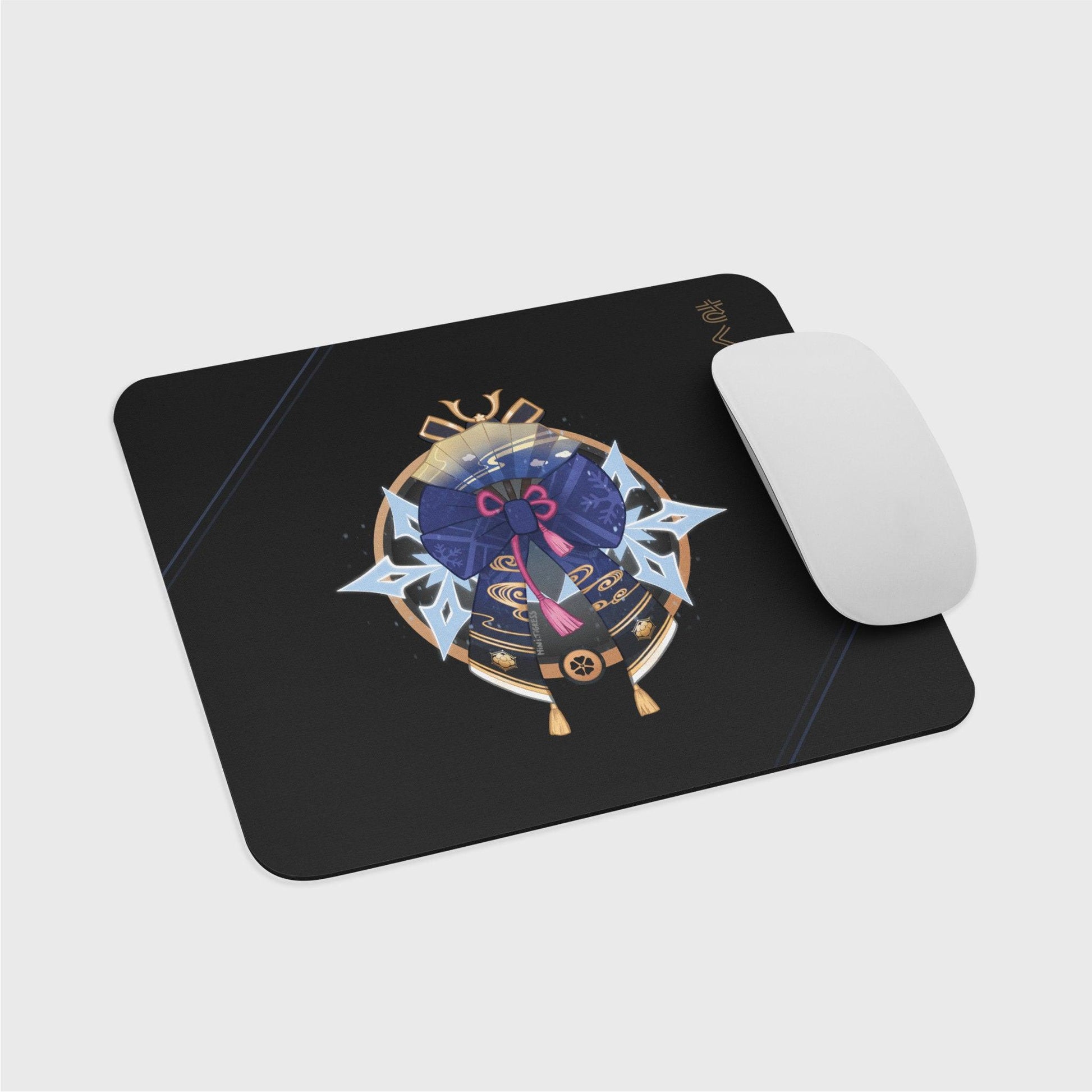 GI Frostflake Heron - Ayaka Mouse Pad - Mini Tigress Studio