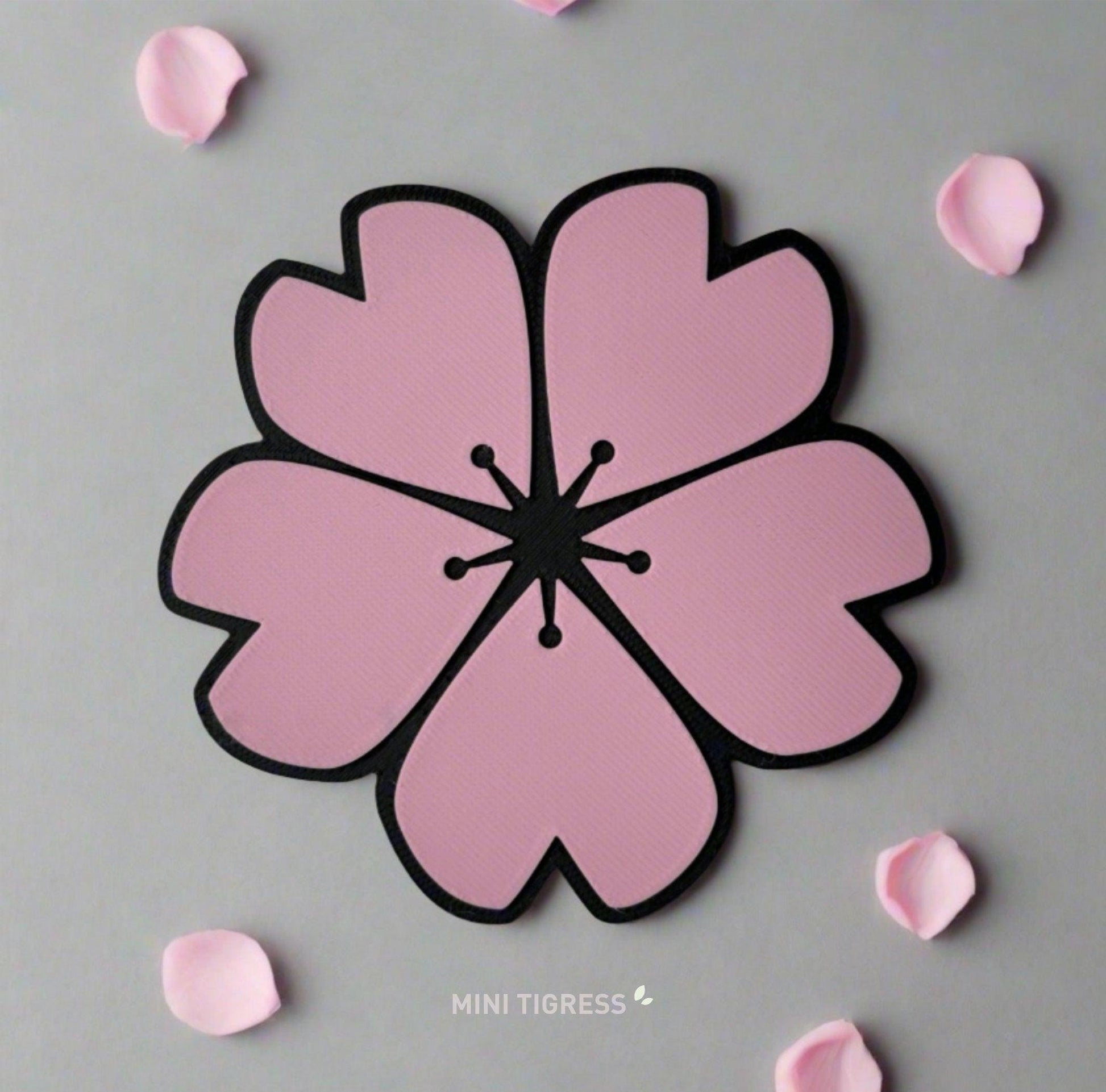 Black / Pink Petals